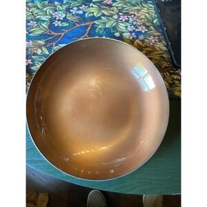 VTG MCM Reed & Barton 195 Copper Enamel 8.75" Silverplate Bowl Dish